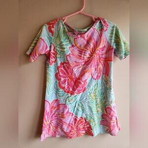 Lilly Pulitzer Kids Dress in Pink and Blue Floral